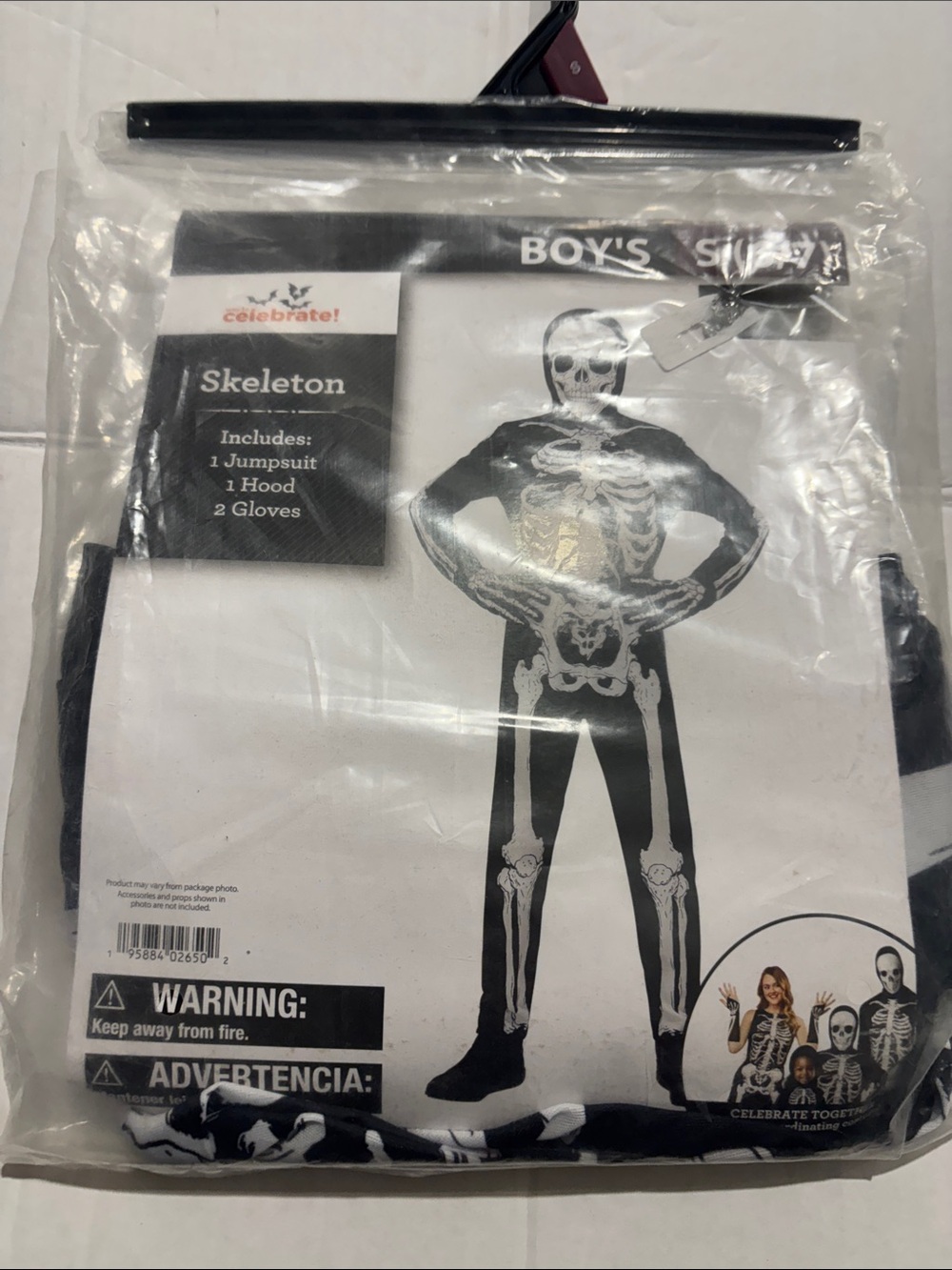 Skeleton Jumpsuit Costume - Black and White
